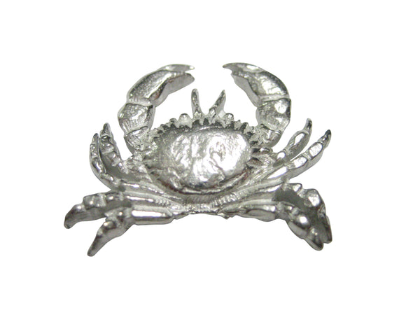 Silver Toned Textured Crab Magnet