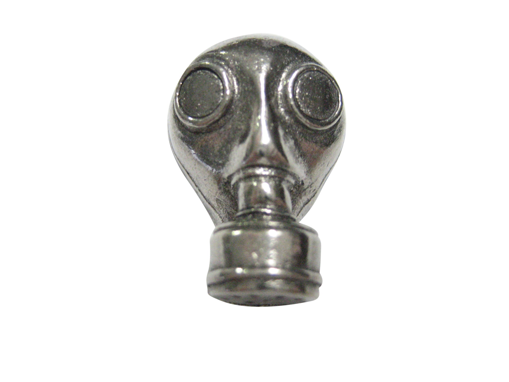 Silver Toned Textured Gas Mask Magnet
