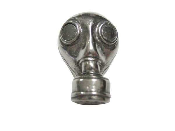 Silver Toned Textured Gas Mask Magnet