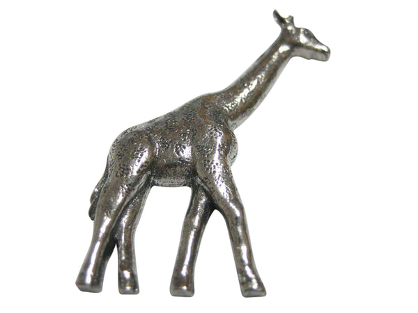 Silver Toned Textured Giraffe Magnet