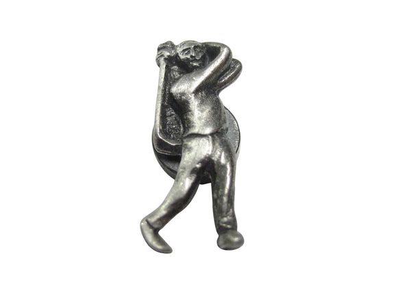 Silver Toned Textured Golfer Magnet