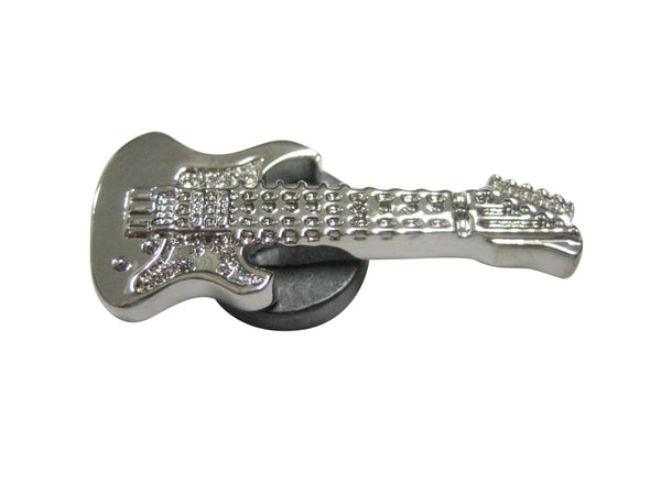 Silver Toned Textured Guitar Magnet