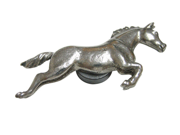 Silver Toned Textured Horse Pendant Magnet