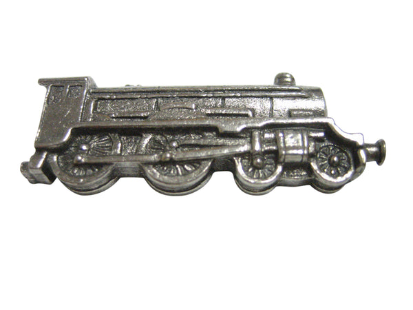 Silver Toned Textured Locomotive Train Magnet