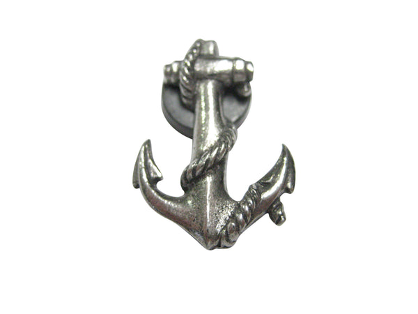 Silver Toned Textured Nautical Anchor Magnet
