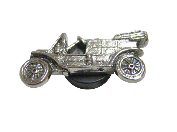 Silver Toned Textured Retro Car Magnet