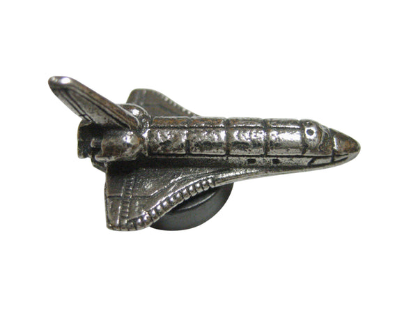 Silver Toned Textured Rocket Space Ship Magnet