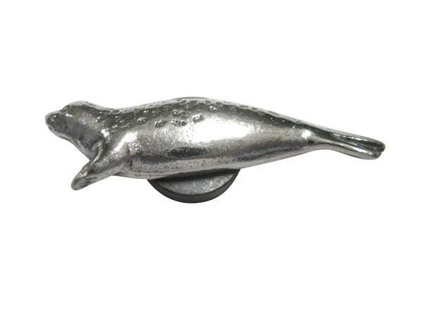 Silver Toned Textured Seal Magnet