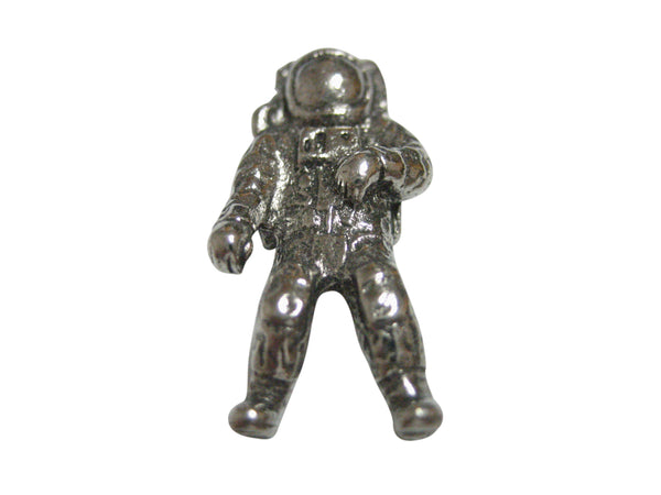 Silver Toned Textured Space Astronaut Pendant Magnet
