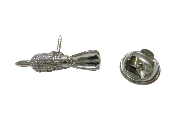 Silver Toned Throwing Dart Lapel Pin