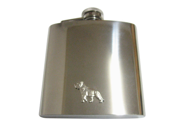 Silver Toned Tiger Pendant 6 Oz. Stainless Steel Flask