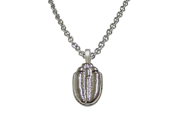 Silver Toned Trilobite Design Pendant Necklace