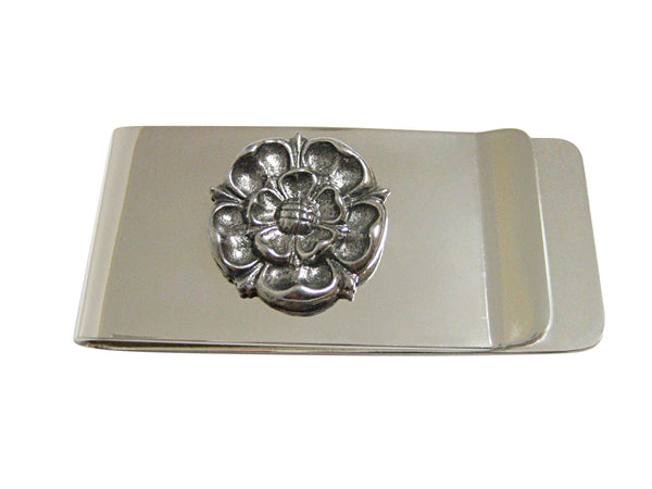 Silver Toned Tudor Rose Money Clip