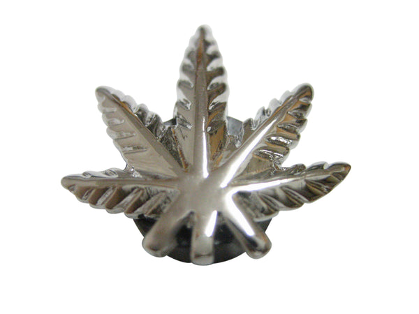 Silver Toned Weed Magnet