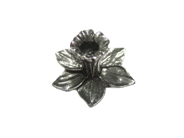 Silver Toned Welsh Daffodil Flower Magnet
