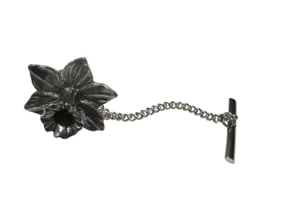 Silver Toned Welsh Daffodil Flower Tie Tack