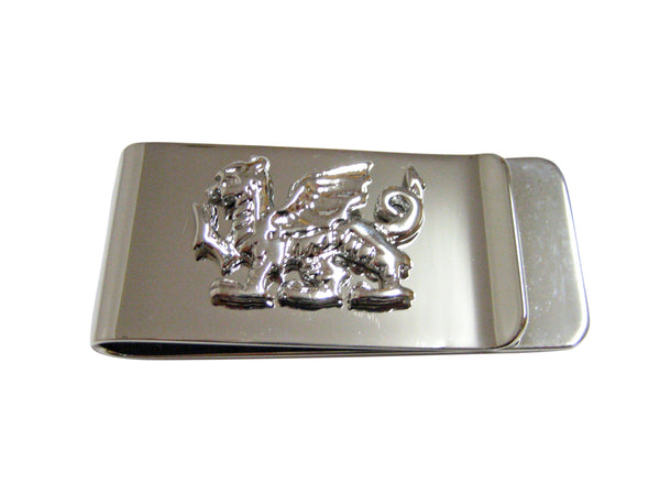 Silver Toned Welsh Dragon Money Clip