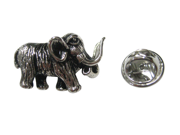 Silver Toned Woolly Mammoth Lapel Pin