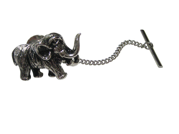 Silver Toned Woolly Mammoth Tie Tack