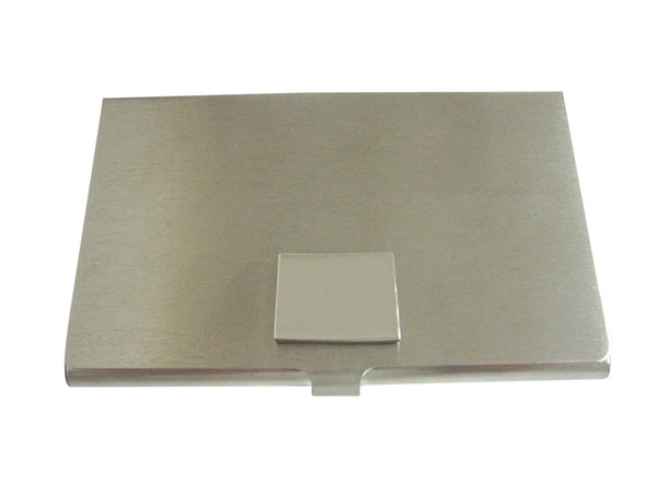 Silver Toned Wyoming State Map Shape Business Card Holder