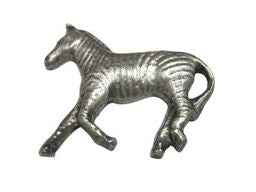 Silver Toned Zebra Pendant Magnet