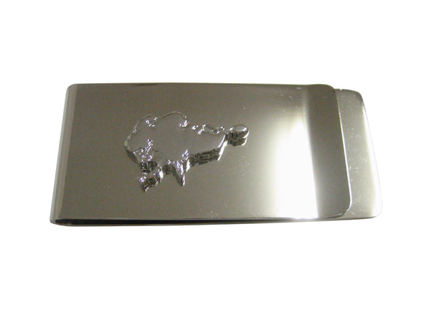 Singapore Map Shape Pendant Money Clip