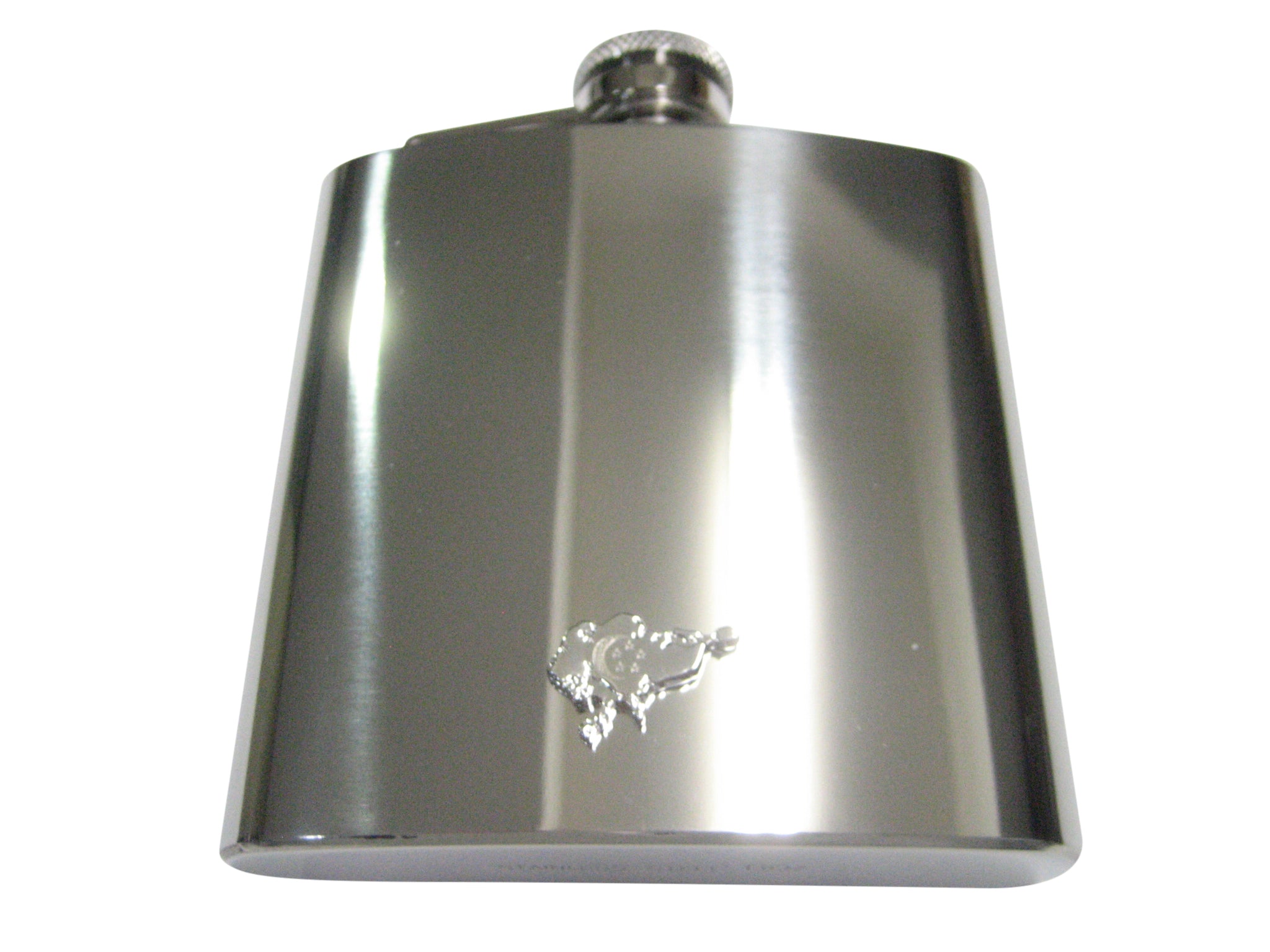 Singapore Map Shape and Flag Design 6oz Flask