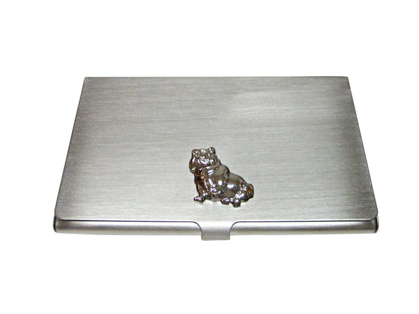 Sitting Bulldog Business Card Holder
