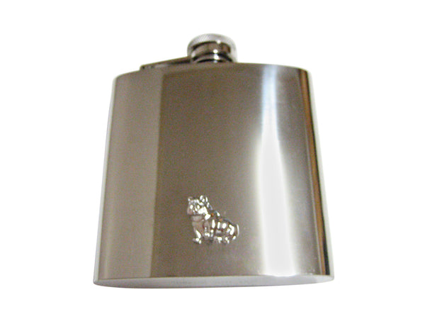 Sitting Bulldog 6 Oz. Stainless Steel Flask