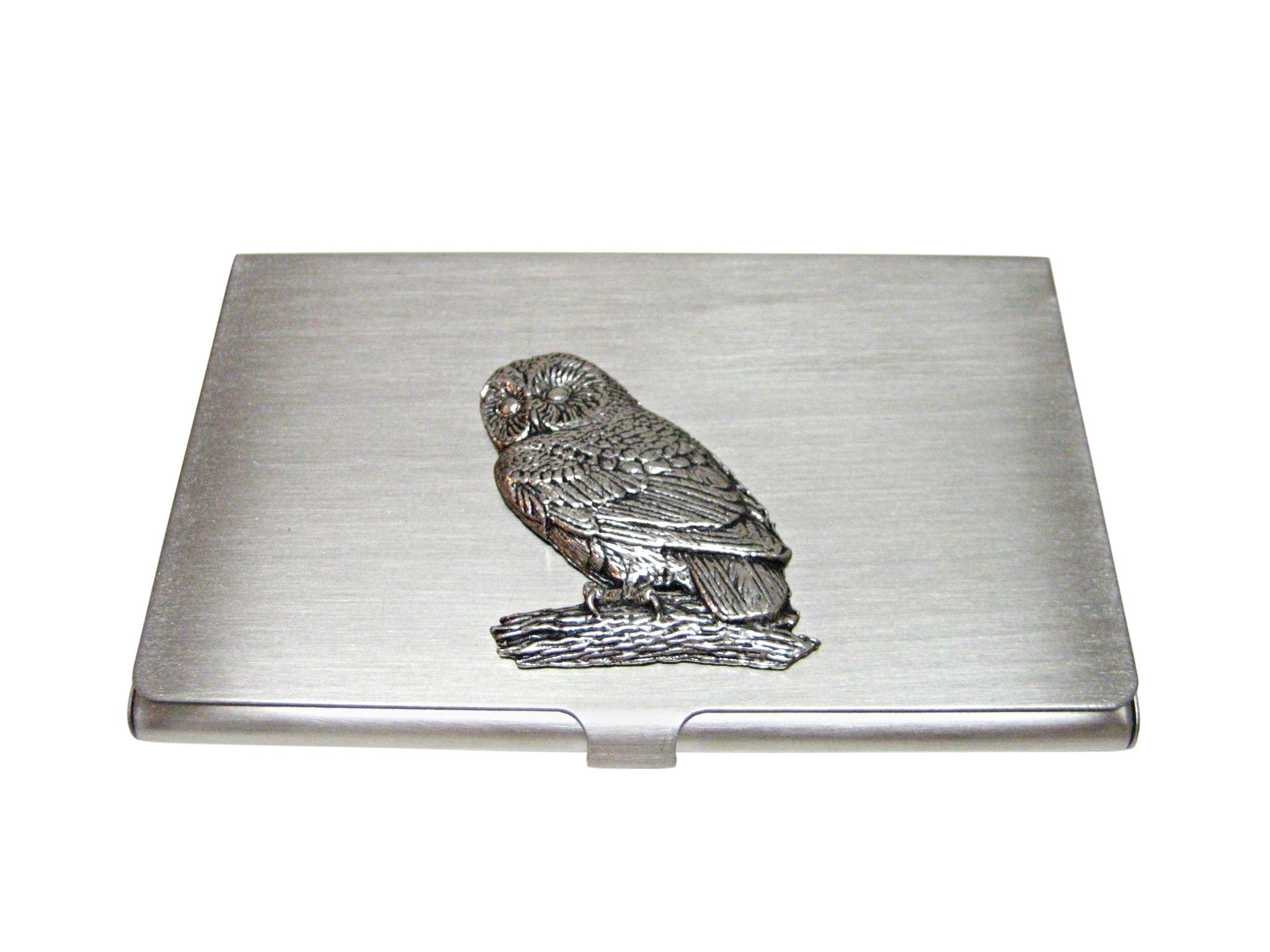 Sitting Owl Bird Business Card Holder