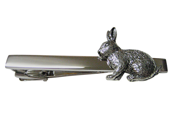 Sitting Rabbit Square Tie Clip