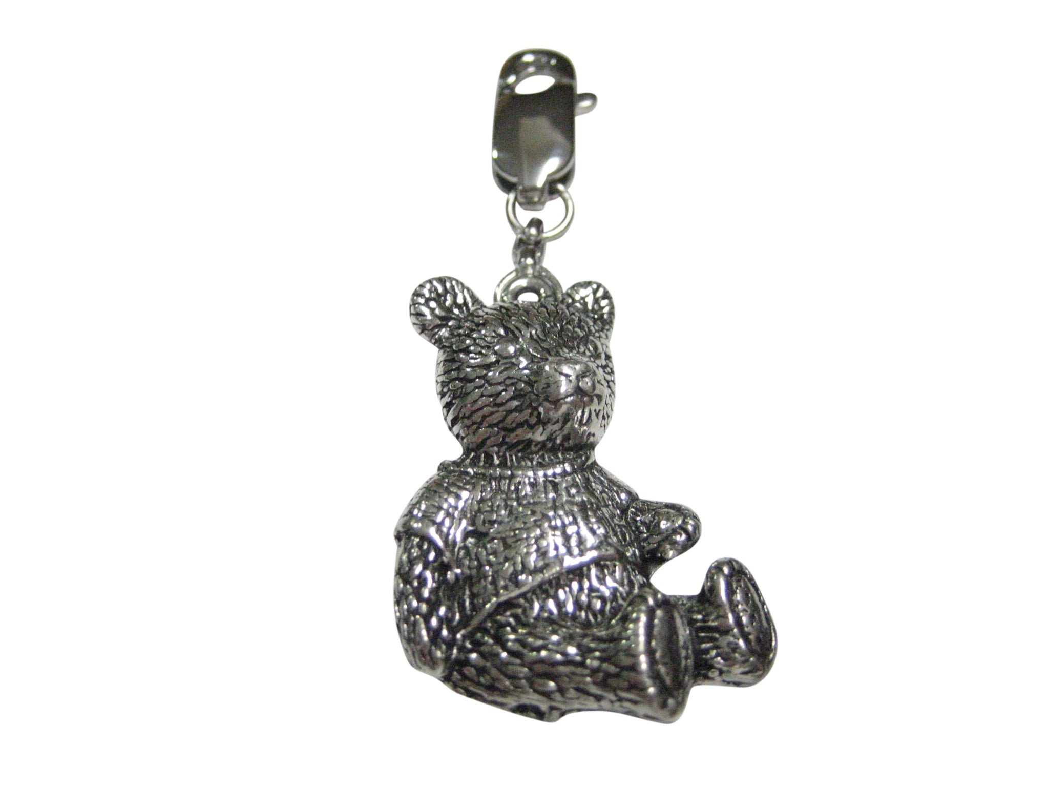 Sitting Teddy Bear Pendant Zipper Pull Charm