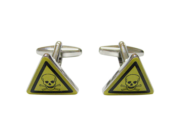 Skull Death Danger Warning Cufflinks