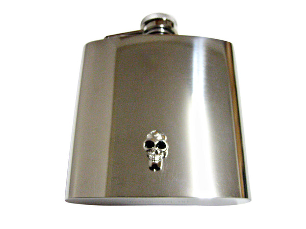 Skull with Black Eyes 6 Oz. Stainless Steel Flask