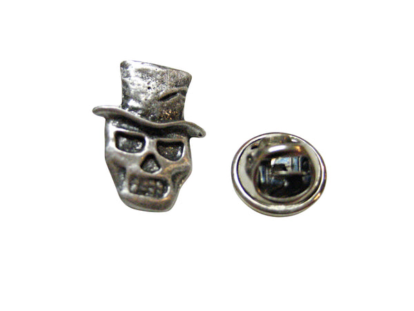 Skull with Hat Lapel Pin