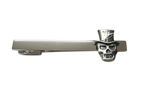 Skull with Hat Square Tie Clip