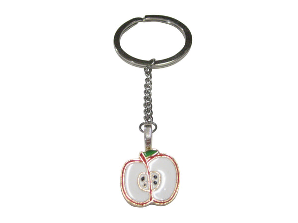 Sliced Apple Fruit Pendant Keychain