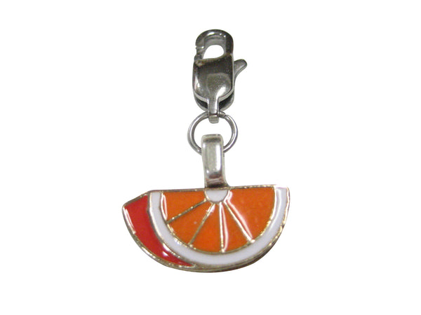 Sliced Orange Fruit Pendant Zipper Pull Charm