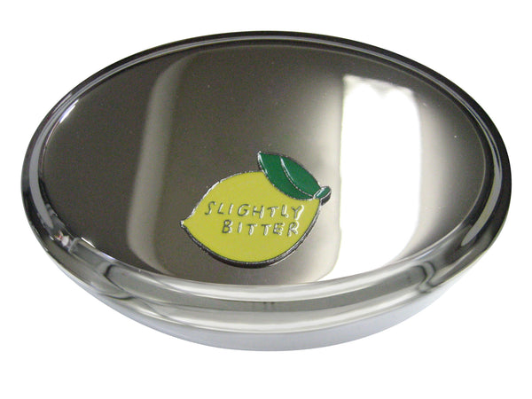 Slightly Bitter Lemon Oval Trinket Jewelry Box