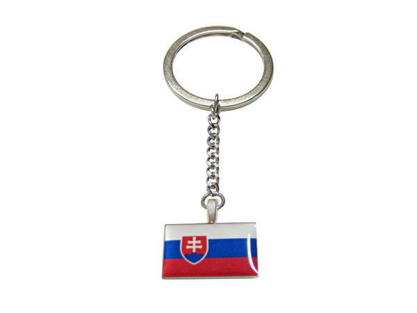 Slovakia Flag Pendant Keychain