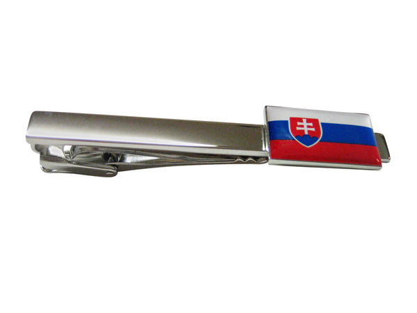 Slovakia Flag Square Tie Clip