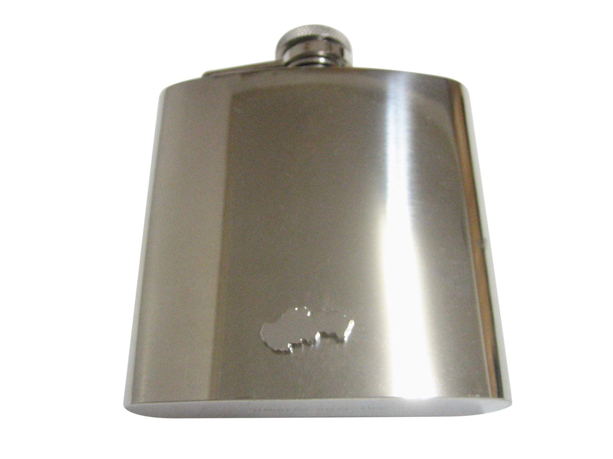 Slovakia Map Shape Pendant 6 Oz. Stainless Steel Flask
