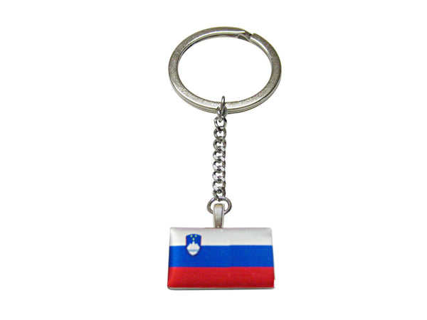 Slovenia Flag Pendant Keychain