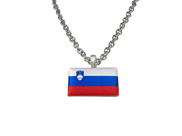 Slovenia Flag Pendant Necklace