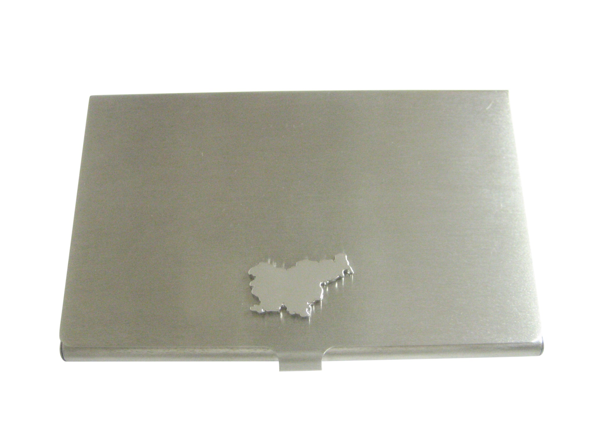 Slovenia Map Shape Pendant Business Card Holder