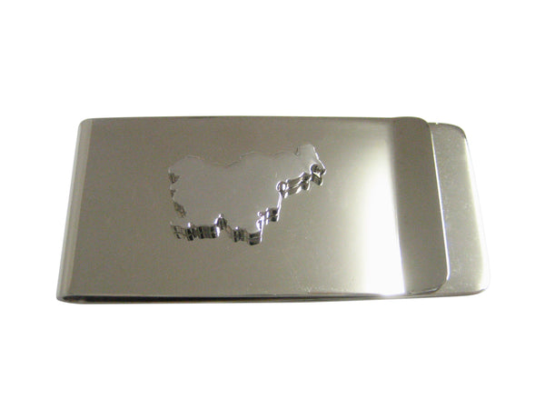 Slovenia Map Shape Pendant Money Clip