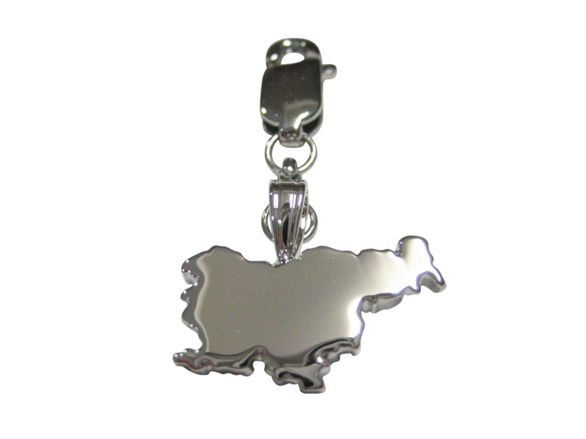 Slovenia Map Shape Pendant Zipper Pull Charm