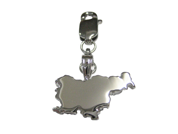 Slovenia Map Shape Pendant Zipper Pull Charm