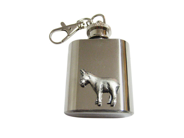 Small Donkey 1 Oz. Stainless Steel Key Chain Flask