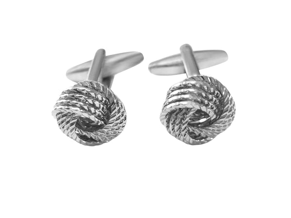 Small Metal Mesh Knot Cufflinks